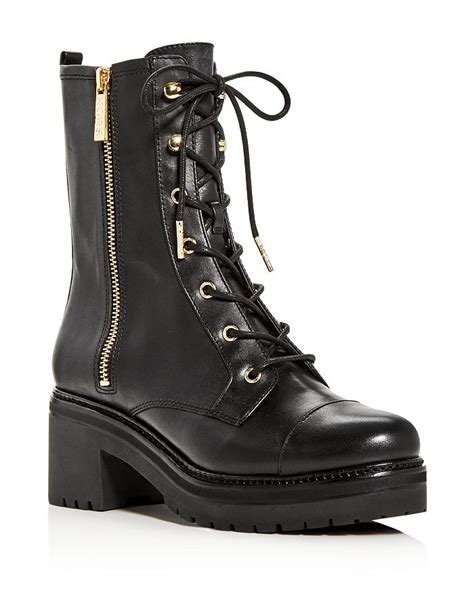 michael kors combat boots for women|Michael Kors adjustable buckle boots.